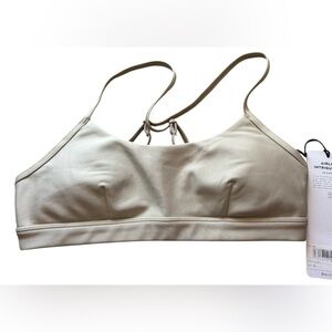 NWT ALO YOGA Airlift Intrigue Bra Air Support size S California Sand $58 Workout